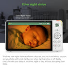 Leapfrog LF920HD Baby Monitor with Camera and Audio, 7\ Hd Display Baby Camera Monitor, Color Night Vision, 360 Pan-Tilt, Night Light, Temp & Humidity Sensor, Up to 1000ft, Secure Transmission
