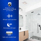 Panasonic FV-0511VHL1 WhisperWarm DC Bathroom Fan with Light and Heater - Simplified Ventilation and Heat - 50-80-110 CFM