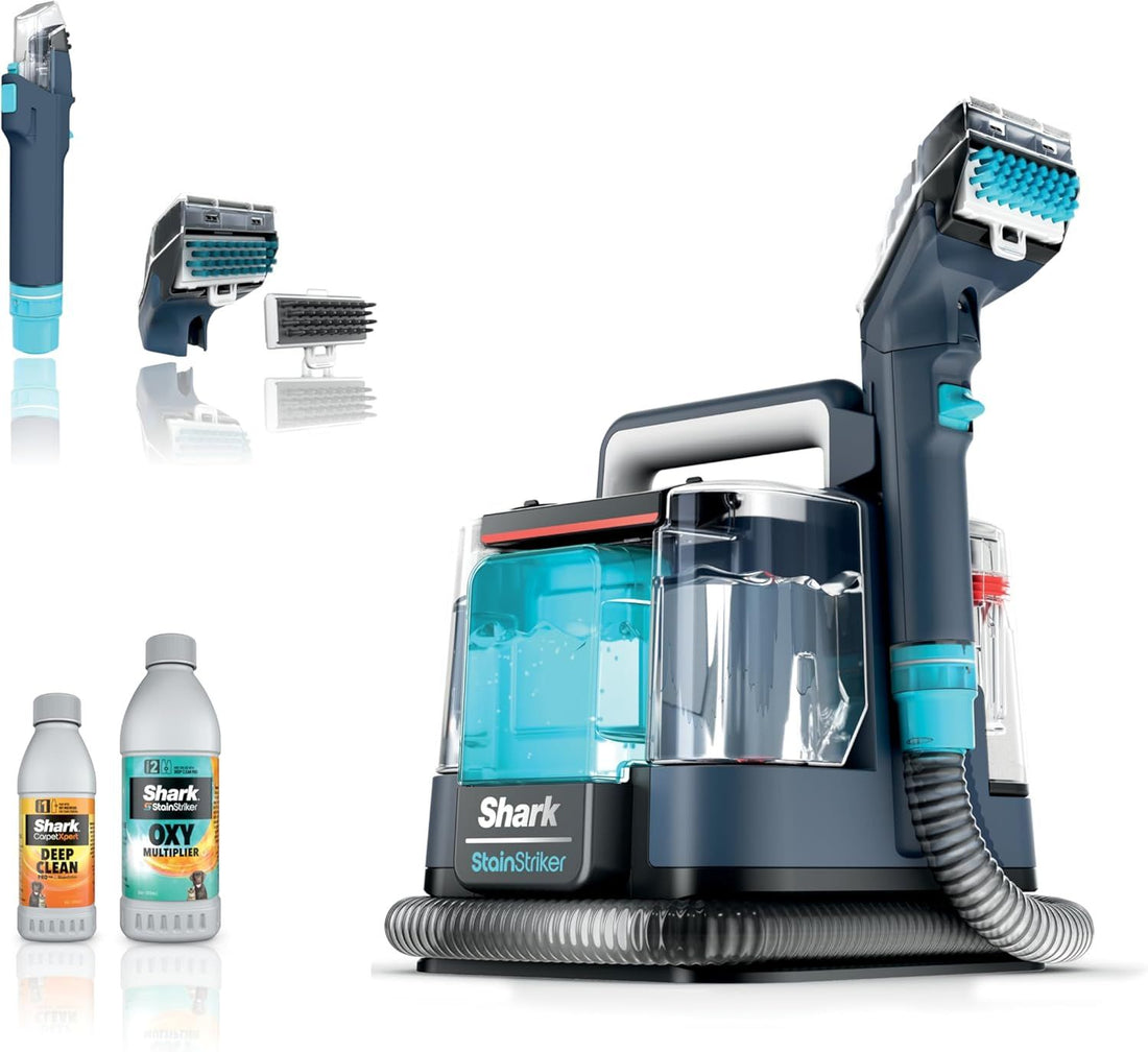 Shark StainStriker Portable Carpet & Upholstery Cleaner - Spot, Stain, & Odour Eliminator - Carpets, Area Rugs, Couches, Navy, PX200C (Canadian Edition)