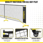 Losbenco Portable Pickleball Net with Wheels - 6-in-1 Adjustable Height Metal Frame Mesh, Standard Size 22FT, Pickleball, Tennis, Volleyball, Football Backyard Outdoor Game Net for Adults and Kids