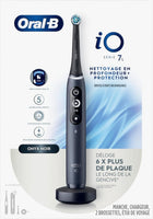 Oral-B iO7 Electric Toothbrush, for Clinically Proven Complete Protection, Black, iO Series 7 Limited with 1 Toothbrush, 2 Brush Heads, and 1 Charging Travel Case