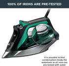 Rowenta Pro Master Stainless Steel Soleplate Steam Iron for Clothes, Anti-Drip Protection, 210 g/min, 400 Microsteam Holes, 1775 Watts Iron Steamer for Clothes, Powerful Steam DW8360