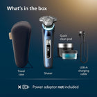 Philips Electric Shaver Series i9000 Prestige, Wet & Dry with Dual Precision Blades & Motion Control Sensor, Mystic Blue, XP9201/20