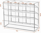 BEYGORM Acrylic Vertical Marker Organizer for 200 Markers with 17 Compartments, Clear Angled Pen & Pencil Holder, Large Desk Stationery & Art Supply Storage for Office & School (13 x 10.2 x 4 Inch)