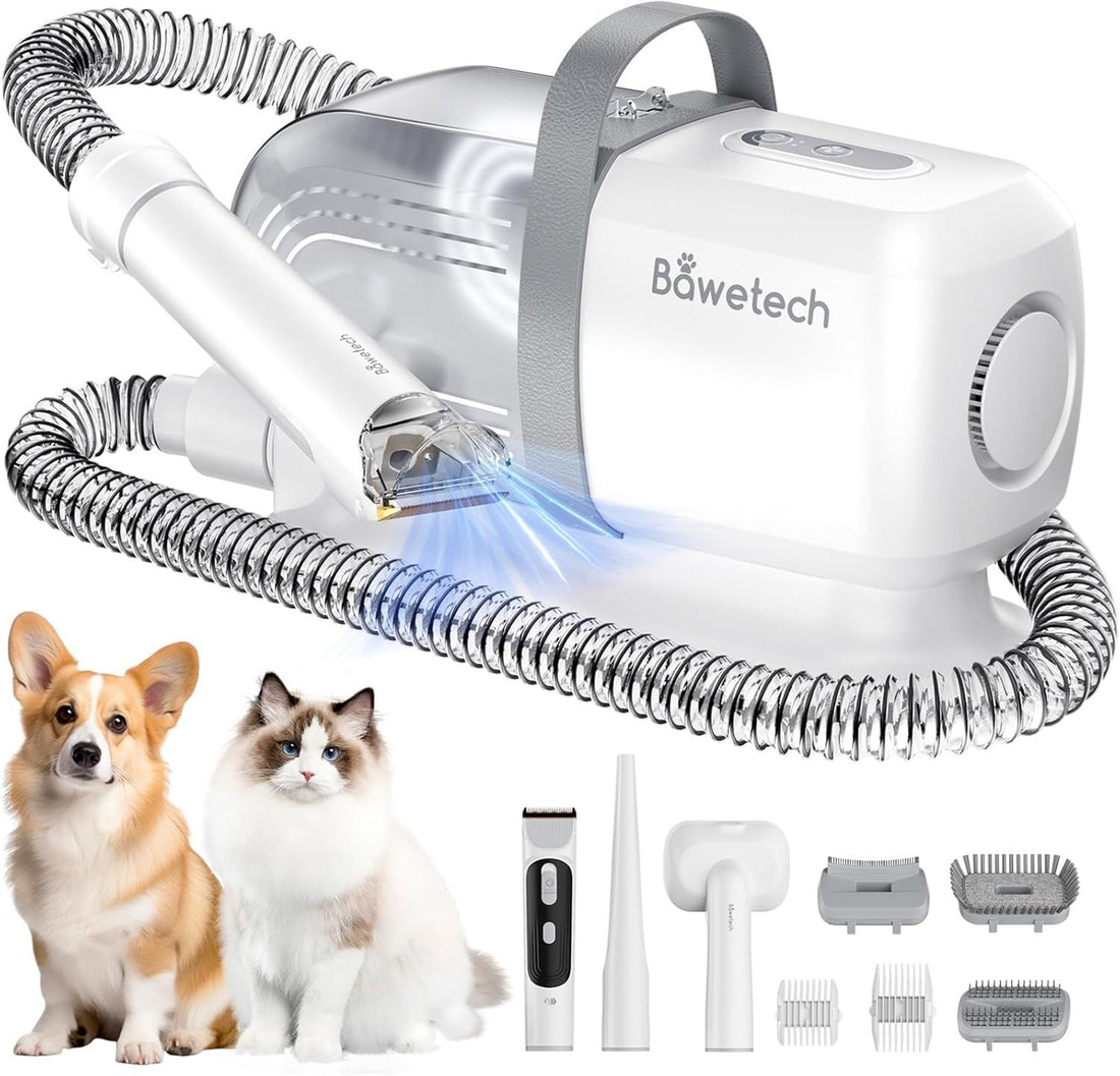 B2 Pet Grooming Kit, 2025 New 5-In-1 Dog Grooming Vacuum and Dryer with Dog Clipper and Brushes, 11000Pa Suction, 2L Capacity, Low Noise Pet Hair Vacuum Groomer for Dogs Cats Home Cleaning