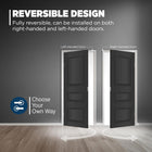 Weiser Satin Nickel Front Door Handle Set, Tavaris Handleset with Reversible Breton Interior Door Handles/Door Lever, Front Door Handles, Deadbolt Lock Not Included, Transitional Home Décor