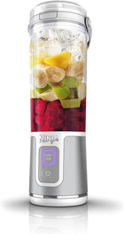 Ninja Blast Portable Blender, Cordless, 18oz. Vessel, Personal Blender for Shakes & Smoothies, BPA Free, Leakproof Lid, USB-C Rechargeable, White, BC151WHC (Canadian Version)