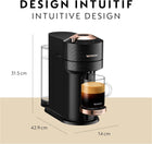 Nespresso Vertuo Next Pod Coffee & Espresso Machine Black with Milk Frother | By De\'Longhi. Centrifusion technology, full range from espresso to sharable Carafe, up to 7 cup sizes. Milk Frother incl.
