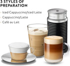 Nespresso Aeroccino 3 Milk Frother - Automatic Hot & Cold Foam Maker for Coffee, Latte, Cappuccino, and Macchiato - Black