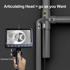 DXZtoz Dual-Lens Articulating Borescope Endoscope With 0.33in Two-Way Articulated Snake Camera, 5\'\' Dual Screen, 1080P Inspection With Light for Automotive Home Mechanics-5FT