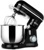 Kitchen in the box Stand Mixer, 3.5QT Small Kitchen Electric Mixer, 10-Speed Mini Lightweight Food Mixer with Egg Whisk, Dough Hook, Beater (Black)