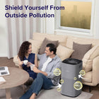 LEVOIT Air Purifiers for Home Large Room, Covers up to 3175 Sq. Ft, Smart WiFi and PM2.5 Monitor, H13 True HEPA Filter Removes 99.97% of Particles, Pet Allergies, Smoke, Dust, Alexa Control, Gray