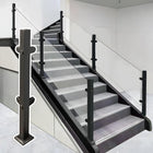 Stainless Steel Square Glass Railing Post System with Clamp - Glass Railing Posts for Balustrade, Fence, Balcony, Stairs, Deck, Pool, Garden, Indoor, Outdoor (37.4in)