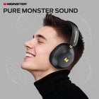 Monster Persona 6th ANC Active Noise Cancelling Headphones, Bluetooth Headphones Over Ear with 60H Playtime, 3 EQ Modes, Bluetooth 6.0, HiFi Stereo Audio, Wireless Headphones for Work Travel, Black