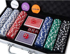 Poker Chip Set - 300PCS Poker Chips with Aluminum Case, 11.5 Gram Chips for Texas Holdem Blackjack