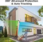 GENBOLT PTZ WiFi Security Camera Outdoor, 2.4&5GHz Dual Lens PoE IP Camera with Dual View, CCTV Home Surveillance with Color Night, Auto Tracking Humanoid Detection [DC&PoE]