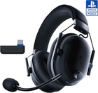 Razer BlackShark V2 Pro Wireless PlayStation Gaming Headset: 50mm Drivers - Super Wideband Mic - Plush Noise Isolating Earcups - for PS5, Console, PC, Mac - Bluetooth, USB-C - 70 Hr Battery - Black