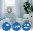 Air King 9155 Storm Guard Window Fan, 16-Inch,White