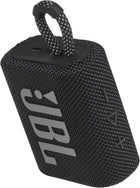 JBL Go 3: Portable Speaker with Bluetooth, Built-in Battery, Waterproof and Dustproof Feature Black