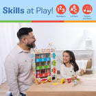 Melissa & Doug Sort-Stock-Select Wooden Vending Machine Toy with Play Food, Mini Vending Machine Toys & Play Money, Preschool Toys for Kids Ages 3+