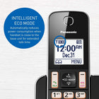 Panasonic DECT 6.0 Expandable Cordless Phone with Answering Machine and Call Block - 2 Cordless Handsets - KX-TGD392CB (Black)