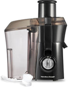 Hamilton Beach Juicer Machine, Big Mouth Large 3 inch Feed Chute for Whole Fruits and Vegetables, Easy to Clean, Centrifugal Extractor, BPA Free, 800W Motor, Black 67601AG