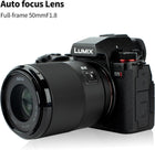 Meike 50 mm F1.8 Autofocus STM Stepper Motor Full Format Portrait Lens Compatible with Panasonic Lumix Sigma L Cameras S1H S1 S5 S5 Mark II S1R S9 SL SL2 FP FPL