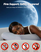 Memory Foam Pillow for Sleeping, Cooling Bed Pillows for Neck Pain Relief, Queen Size Contour Design for Side Back Stomach Sleepers with Travel Pouch - Frim But Soft 42x70x10 cm