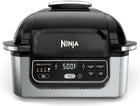 Ninja Foodi 5-in-1 4-qt. Air Fryer, Roast, Bake, Dehydrate Indoor Electric Grill (AG301), 10 x 10, Black and Silver