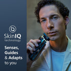 Philips Shaver Series 9000, Wet and Dry Electric Shaver, with Lift & Cut Shaving System and SkinIQ Technology, Pop-up Trimmer, Cleaning Pod, Beard Styler, Charging Stand and Travel Case, Ink Black, Model S9986/58