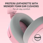 Razer Kraken Kitty V3 Pro Wireless RGB Gaming Headset: Chroma RGB Kitty Ears - 2.4 GHz, Bluetooth 5.3, USB A - Super Wideband Mic - 40mm Drivers - THX Spatial Audio - Comfortable Ear Cushions - Pink