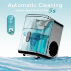 EUHOMY Nugget Ice Makers Countertop, Pebble Ice Maker Machine with 35lbs/24H Soft Ice, Self-Cleaning Sonic Ice Maker with Ice Scoop&Basket for Home/Kitchen/Office(Stainless Steels)