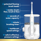 Waterpik Waterflosser Sonic-Fusion 2.0 For Clean Teeth, Gums, Braces, Dental Care, Electric Toothbrush + Water Flosser Combo, Countertop Oral Irrigator White (1 Count)