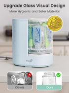 GROWNSY DeepClean Bottle Washer Pro, Baby Bottle Washer and Sterilizer and Dryer, Effortless Washing Machine for Bottle Cleaner, Pump Parts, Pacifiers - Wash, Sterilize and Dry with One Touch (Blue)