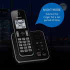 Panasonic DECT 6.0 Expandable Cordless Phone with Answering Machine and Call Block - 2 Cordless Handsets - KX-TGD392CB (Black)
