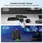 CloudValley Controller Charging Dock for Nintendo Switch 2 (2025) | 4-in-1 Joycon Charging Dock, Fast Magnetic Controller Charger | with 7 RGB Light Modes, LED Indicator & USB Type-C Charger Cable
