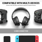 EKSA AirComfy E4 Gaming Headset with Microphone Noise Cancelling, PC Gaming Headphones, Crystal Clear Surround Sound, 263g Ultra Lightweight, 3.5mm Wired Computer Headset for Laptop/PS4/PS5/Xbox,Ink