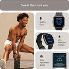 Google Fitbit Versa 4 - Fitness Smartwatch - Black / Graphite | Fitness Smartwatch with Daily Readiness, GPS, 24/7 Heart Rate, 40+ Exercise Modes, Sleep Tracking and More, One Size