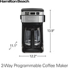 Hamilton Beach FrontFill 12 Cup Programmable Drip Coffee Maker, Front Access Water Reservoir & Swing-Out Brew Basket, Auto Pause & Pour, Auto Shutoff, Black (46310C)