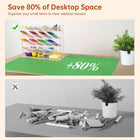 BEYGORM Acrylic Vertical Marker Organizer for 200 Markers with 17 Compartments, Clear Angled Pen & Pencil Holder, Large Desk Stationery & Art Supply Storage for Office & School (13 x 10.2 x 4 Inch)