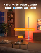 Govee Floor Lamp 2 Compatible with SmartThings, RGBIC Warm Cool White LED Floor Lamp, 1725lm Corner Lamp with Music Sync, 80+ Scene Modes, Smart Floor Lamp for Bedroom, Living Room, Studio, Silver