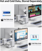 ORICO MiniTower 2 Bay RAID Enclosure Compatible NVMe SSD 10Gbps with Expansion Hub Docking Station for Mac mini M4 Max Up to 56TB-M435