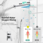 SR SUN RISE Shower System CA-F5043 Bathroom Luxury Rain Mixer Shower Combo Set Wall Mounted Rainfall Shower Head Faucet Polished Chrome 10 Inches