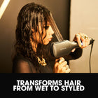ghd Duet Style | 2-in-1 Flat Iron Hair Straightener + Hair Dryer, Hot Air Styler to Transform Hair from Wet to Styled | Black