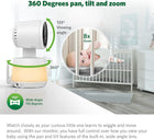LeapFrog LF925HD 1080p WiFi Remote Access 360 Degree Pan & Tilt Video Baby Monitor with 5” High Definition 720p Display, Night Light, Color Night Vision (White), One Size