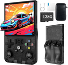 R36MAX Retro Gaming Console (R36S New Upgraded) - 4K HD 4 IPS Screen, 128GB Preloaded 22,000+ Retro Games, Open Source Linux System, 4000mAh Rechargeable Portable Video Game (Black 128G)