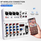 6 Channel Audio Mixer,Kmise Audio Mixer with 99 Sound Effects for PC Portable Sound Mixing Console with Bluetooth USB Recording Input for Live Streaming Podcasting DJ Show