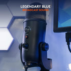 Blue Yeti USB Microphone for PC, Mac, Gaming, Recording, Streaming, Podcasting, Studio and Computer Condenser Mic with Blue VO!CE Effects, 4 Pickup Patterns, Plug and Play - Blackout