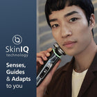Philips Shaver Series 9000, Wet and Dry Electric Shaver, with Lift & Cut Shaving System and SkinIQ Technology, Pop-up Trimmer, Cleaning Pod, and Travel Case, Ice Blue, Model S9982/50