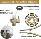 Purrfectzone Bidet Sprayer for Toilet, Handheld Bidet Sprayer Kit, Easy-to-Install Toilet Bidet Sprayer Set, Hand Held Stainless Steel Bidet with Adjustable Flow, Cloth Diaper Sprayer-Brushed Gold